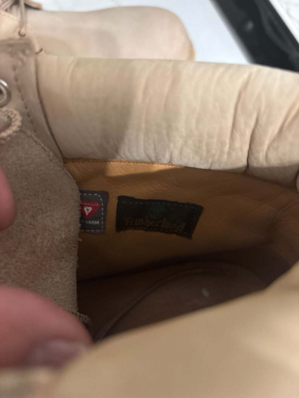 Timberland 6-Inch Premium Waterproof Boots Light Beige Size 12 M - Picture 4 of 6